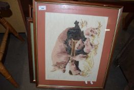 SELECTION OF THREE VARIOUS FRAMED EMBROIDERED PICTURES