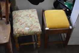 TWO SMALL JOINTED STOOLS