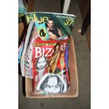 BOX CONTAINING QUANTITY OF ASSORTED VINTAGE MAGAZINES