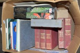 BOX OF VARIOUS BOOKS INCLUDING RADIO AND TELEVISION SERVICING, A-Z OF GARDEN PLANTS ETC