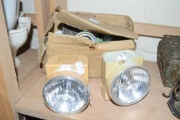 PAIR OF 1960'S/70'S EXIDE BICYCLE LAMPS TOGETHER WITH A BOXED VINTAGE MINCER
