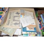 BOX CONTAINING QUANTITY OF VARIOUS BOOKS INCLUDING LOCAL INTEREST, VINTAGE GUIDE BOOKS, 1915 DAILY