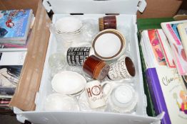 BOX CONTAINING VARIOUS HOUSEHOLD CERAMICS