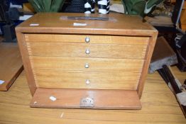 SMALL WOODEN COLLECTORS CHEST