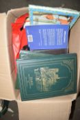 BOX CONTAINING QUANTITY OF VARIOUS REFERENCE BOOKS INCLUDING COOKING INTEREST ETC