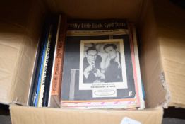 BOX CONTAINING QUANTITY OF VARIOUS SHEET MUSIC BOOKS