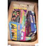 TEA CHEST CONTAINING LARGE QUANTITY OF VARIOUS CHILDRENS GAMES