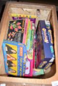 TEA CHEST CONTAINING LARGE QUANTITY OF VARIOUS CHILDRENS GAMES