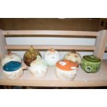 SELECTION OF VARIOUS MOULDED SYLVAC STORAGE JARS