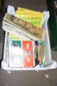 BOX CONTAINING VARIOUS FOOTBALL PROGRAMMES INCLUDING NORWICH CITY
