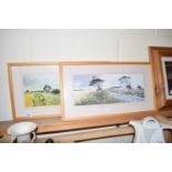 TWO LOCAL INTEREST PRINTS, AFTER ANDREW DIBBEN, THE COAST ROAD AT WEYBOURNE AND STOW MILL, PASTON