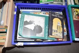 BOX CONTAINING GOOD QUANTITY OF HARD BACK BOOKS REFERENCE INCLUDING MILITARY INTEREST ETC