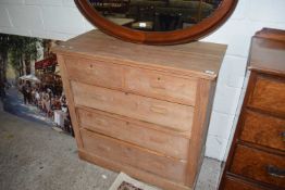 VINTAGE PINE CHEST OF TWO SHORT OVER THREE LONG DRAWERS WITH APPROXIMATELY 104CM