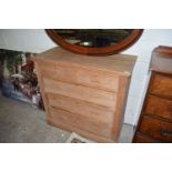 VINTAGE PINE CHEST OF TWO SHORT OVER THREE LONG DRAWERS WITH APPROXIMATELY 104CM