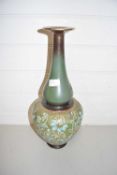 LARGE DOULTON SLATERS PATENT VASE WITH GREEN DECORATION