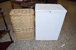 TWO VARIOUS LINEN BASKETS