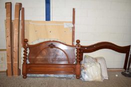 LARGE AND IMPRESSIVE HALF TESTER BED, WITH FULL DRAPERY