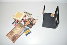 FURTHER BAG WITH QUANTITY OF ITEMS, PLASTIC DOLLS, BRUSHES ETC