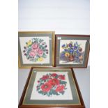 GROUP OF THREE EMBROIDERY PICTURES