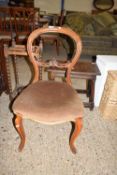 VICTORIAN BALLOON BACK UPHOLSTERED DINING CHAIR