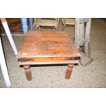 MODERN EASTERN HARDWOOD COFFEE TABLE APPROX 60 CM SQUARE