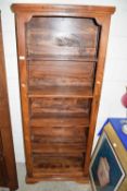 MODERN HARDWOOD BOOKCASE WITH APPROX 74 CM