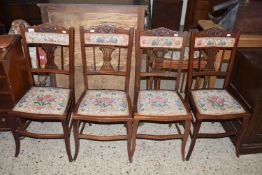 SET OF FOUR UPHOLSTERED CHAIRS