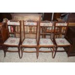 SET OF FOUR UPHOLSTERED CHAIRS