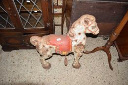 VINTAGE TIN HORSE TOY, HEIGHT APPROX 78 CM