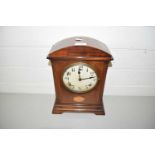 EDWARDIAN MANTEL CLOCK WITH INLAID SHELL DESIGN