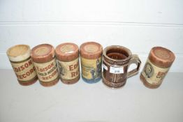 5 EDISON RECORDS PLUS ONE OTHER COMMEMORATION MUG OF NORTH ELMHAM