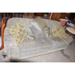 THREE SEAT FLORAL PATTERN SOFA, LENGTH APPROX 230CM