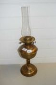 19TH CENTURY COPPER OIL LAMP AND SHADE