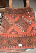 SMALL BEDROOM RUG WITH ABSTRACT DESIGNS, WIDTH APPROX 72 CM