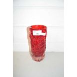 WHITE FRIARS STYLE RED VASE