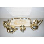 PLATED COFFEE SET WITH TRAY