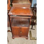 SMALL MAHOGANY POT CUPBOARD WITH APPROX 49 CM