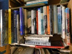 One box of books including travel, mountaineering, exploring interest