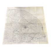 EDWARD STANFORD: NORFOLK, large scale map from Ordnance Survey circa 1900, folding backed onto