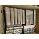 One box of antiquarian books to include Collins Peerage and Robertsons, Charles V, illustrated