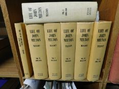 DAVID MASSON: THE LIFE OF JOHN MILTON, Gloucester Mass Peter Smith 1965, new edition, 7 vols
