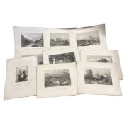 Packet: 25 book plate engravings by SAMUEL BRADSHAW (1832-1880) from VIEWS IN INDIA, CHINA AND ON