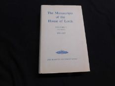 THE MANUSCRIPTS OF THE HOUSE OF LORDS: London, HMSO 1964-66, 8 vols, new series, original cloth, d/w