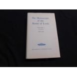 THE MANUSCRIPTS OF THE HOUSE OF LORDS: London, HMSO 1964-66, 8 vols, new series, original cloth, d/w