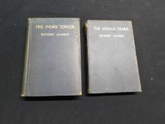 HENRY JAMES, 2 titles: THE IVORY TOWER, London, W Collins, 1917, 1st edition, port frontis, original