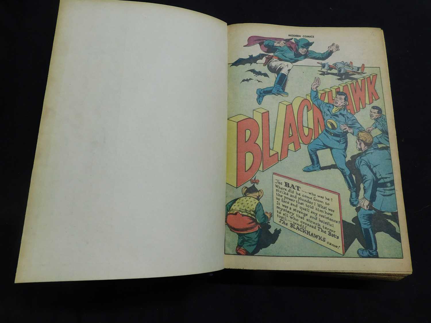 MODERN COMICS - BLACKHAWK (SPINE TITLE), bound volume of US 1950s quality comics titled MODERN - Image 2 of 2