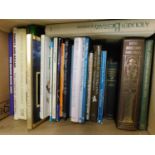 Two boxes of reference books, childrens interest and various others