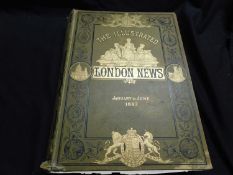 THE ILLUSTRATED LONDON NEWS, January - June 1887, orig decor cl gt worn, inner jnts split (A/F)