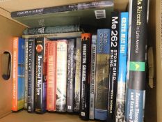 Two boxes of books war and military interest