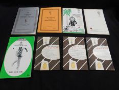 THE SURREY COUNTY CRICKET CLUB HANDBOOK, 1960 to 1967, 1969, 1978, 1970, all orig card wraps + THE